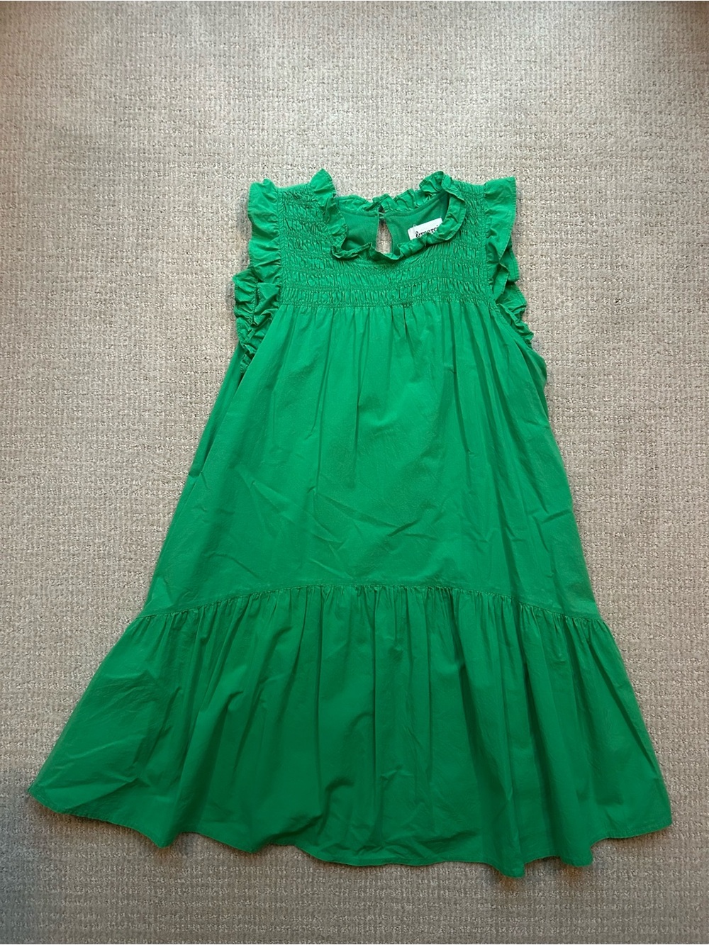 & Merci Emerald Green Ruffled Dress